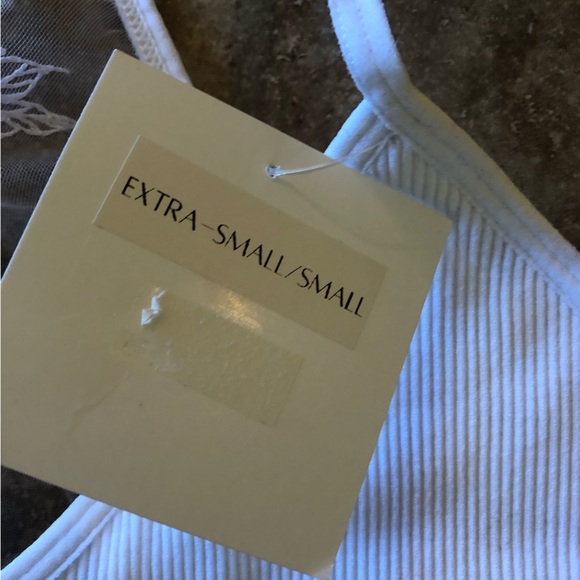 NWT white flower bloom tattoo mesh bralette - Picture 7 of 8